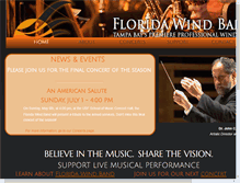 Tablet Screenshot of floridawindband.org